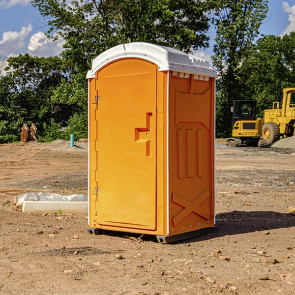 can i customize the exterior of the porta potties with my event logo or branding in Skyland